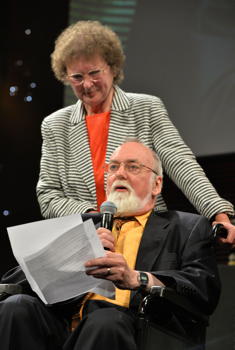 The Ivors Classical Music Award - John McCabe with wife Monica McCabe - The Ivors 2014 photo Mark Allan
