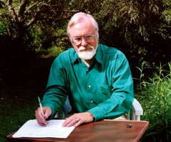 John McCabe in the garden at Southall - late 1980s. Photo © Peter Thompson